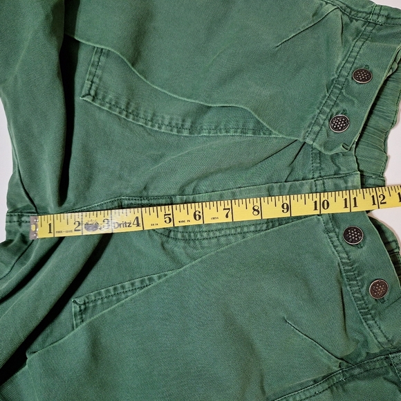 💎NWOT Free People "Keep Calling" Green Crop (Jorts) Pants - Picture 11 of 15